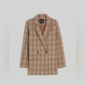Madewell (Holiday 2022) Caldwell Double-Breasted Blazer in Wardlow Plaid Large
